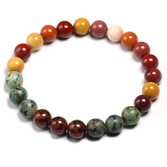 Mookaite Mala 108 gemstone necklace and bracelet - Picture 3 of 7